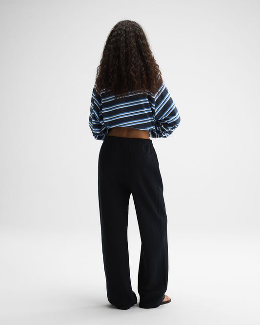 Straight Leg Sweatpants - Black