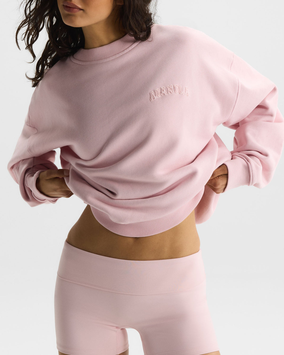 Oversized Sweatshirt - Soft Pink