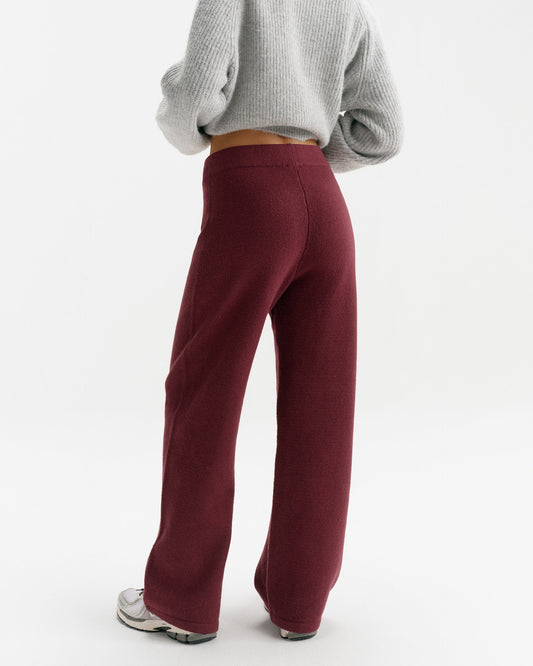 Knit Straight Leg Sweatpants - Damson