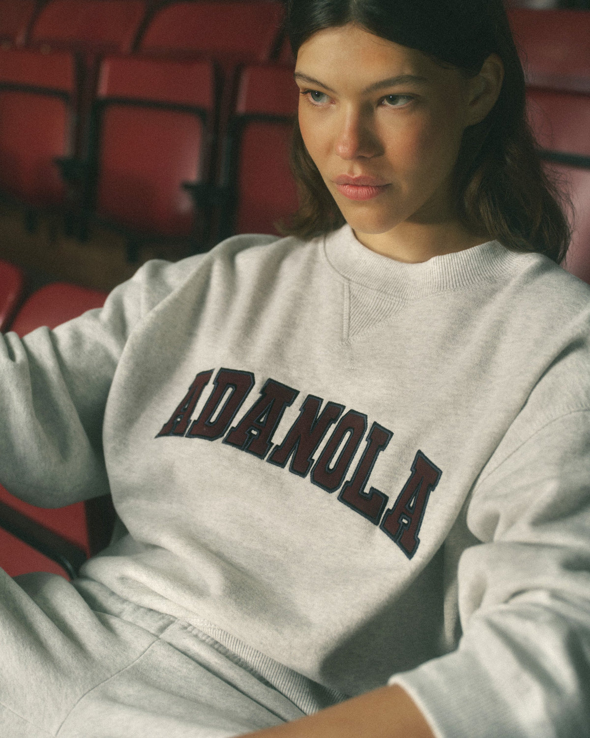 Loose Fit Sweatshirt - Light Grey Melange