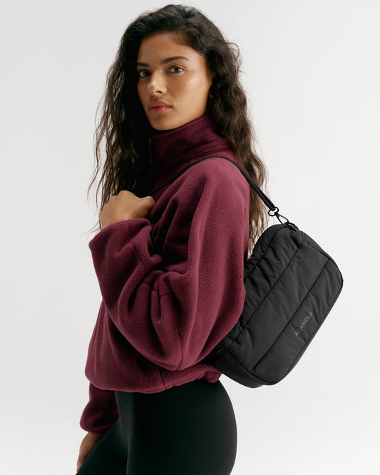 Branded Multi-Strap Bag - Black