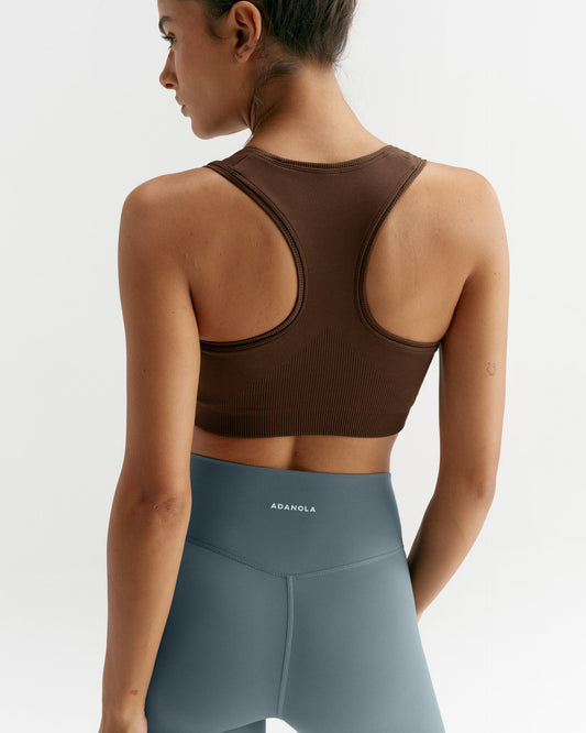 Classic Seamless Racer Back Bra - Chocolate Brown