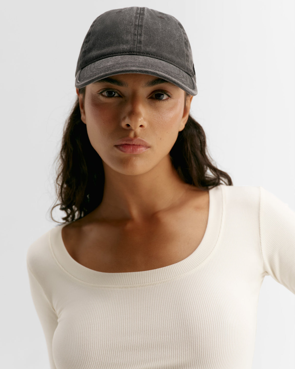 Adanola Script Washed Cap - Graphite Grey