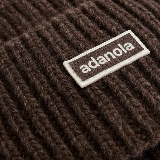 Rib Knit Beanie - Coffee Bean