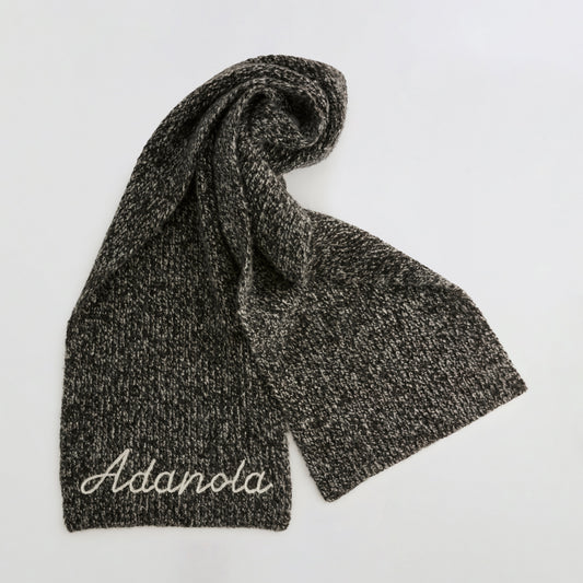 Knit Marl Scarf - Coffee Bean