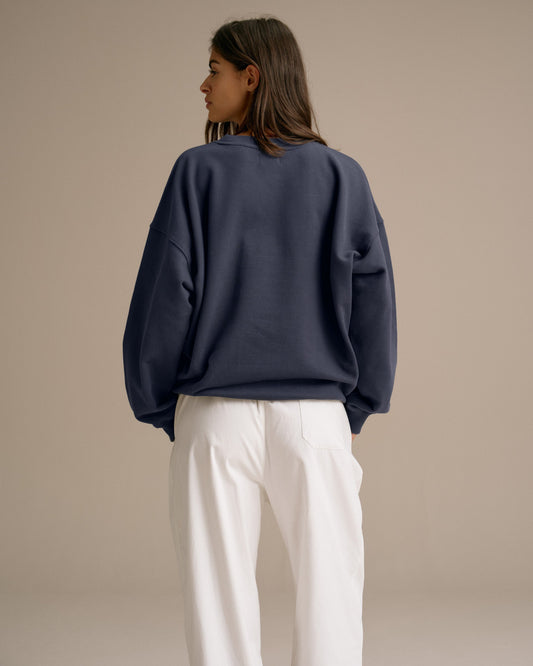 Oversized Sweatshirt - Washed Midnight Blue