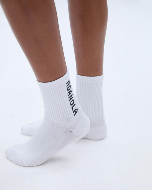 2 Pack Socks - White/Taupe
