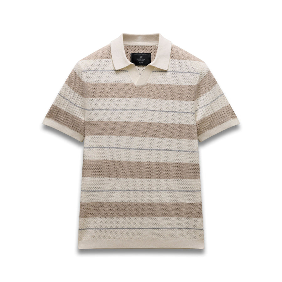 Cotton Linen Stripe Victor Polo