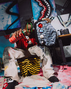 WYNWOOD WALLS COLLAB GRAFFITI UTILITY BACKPACK (8 CAN HOLDER)