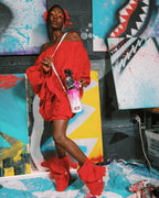 WYNWOOD WALLS COLLAB WATER BOTTLE OR SPRAYCAN HOLDER (WHT/PNK)
