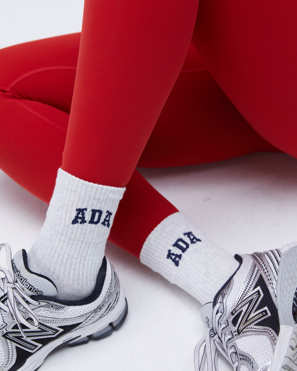 Socks - Light Grey Melange/Navy Blue