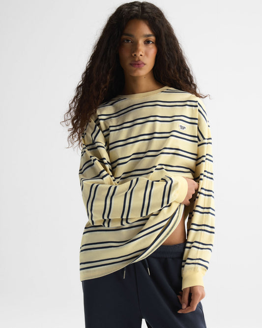 Stripe Oversized T-shirt - Buttercream