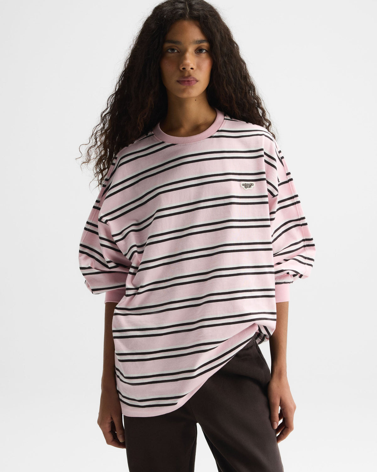 Stripe Oversized T-shirt - Cloud Pink