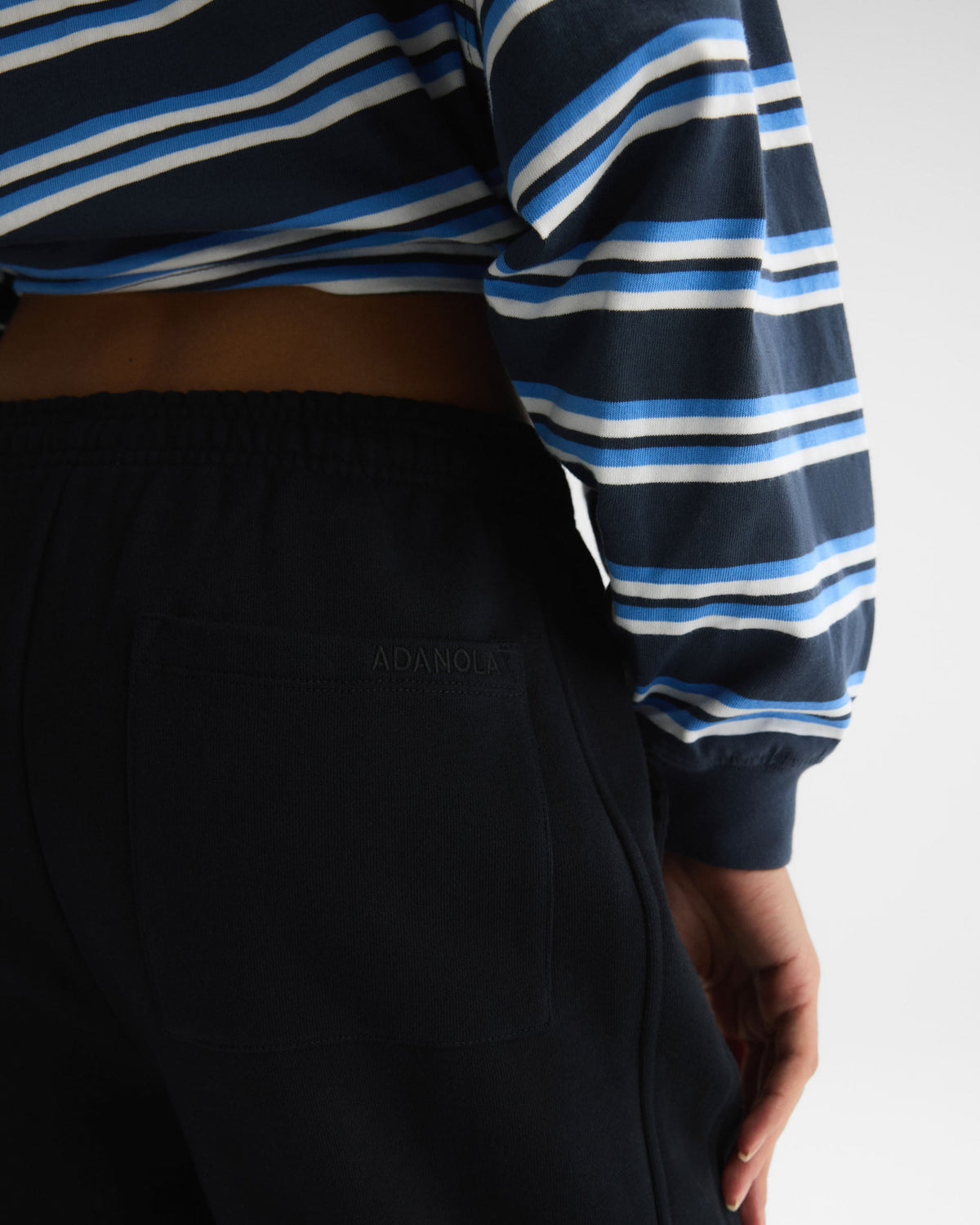 Straight Leg Sweatpants - Black