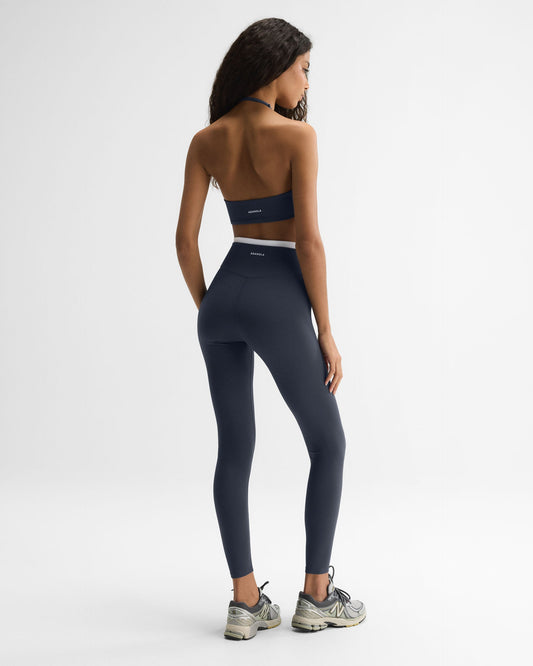 Ultimate Double Layer Leggings - Midnight Blue/White