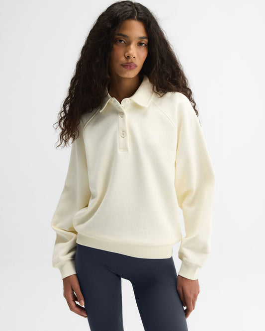 Ovesized Rugby Sweatshirt - Marshmallow White
