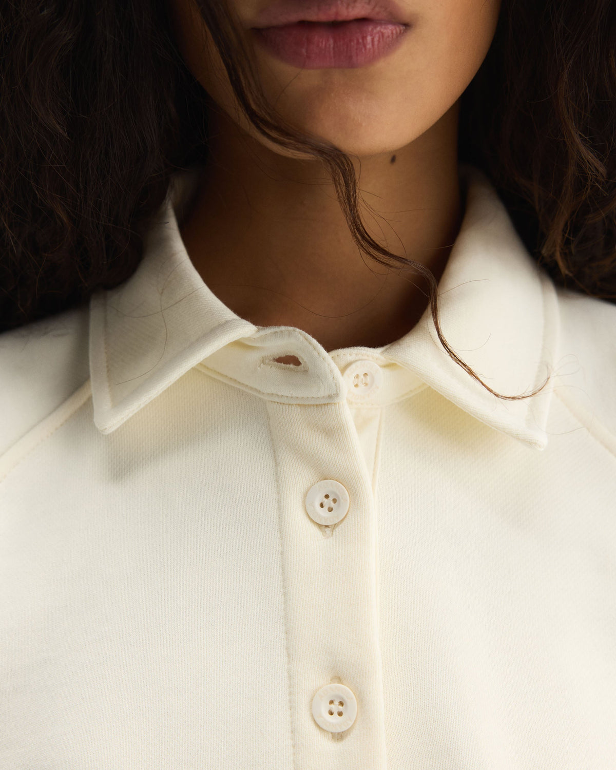 Ovesized Rugby Sweatshirt - Marshmallow White