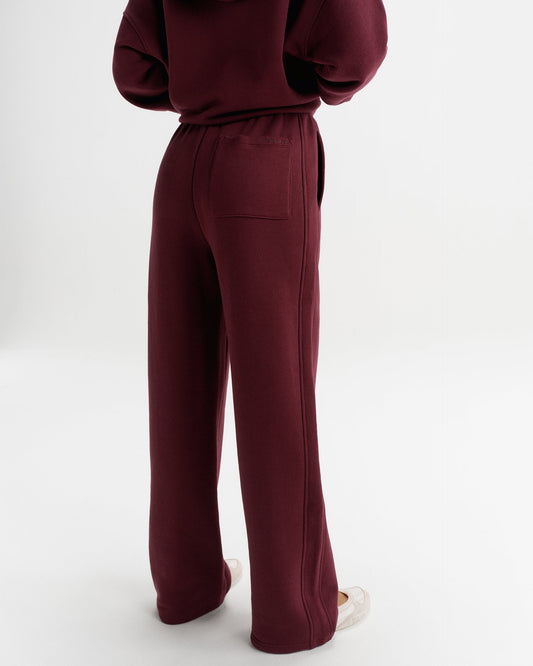 Classic Straight Leg Sweatpants - Damson
