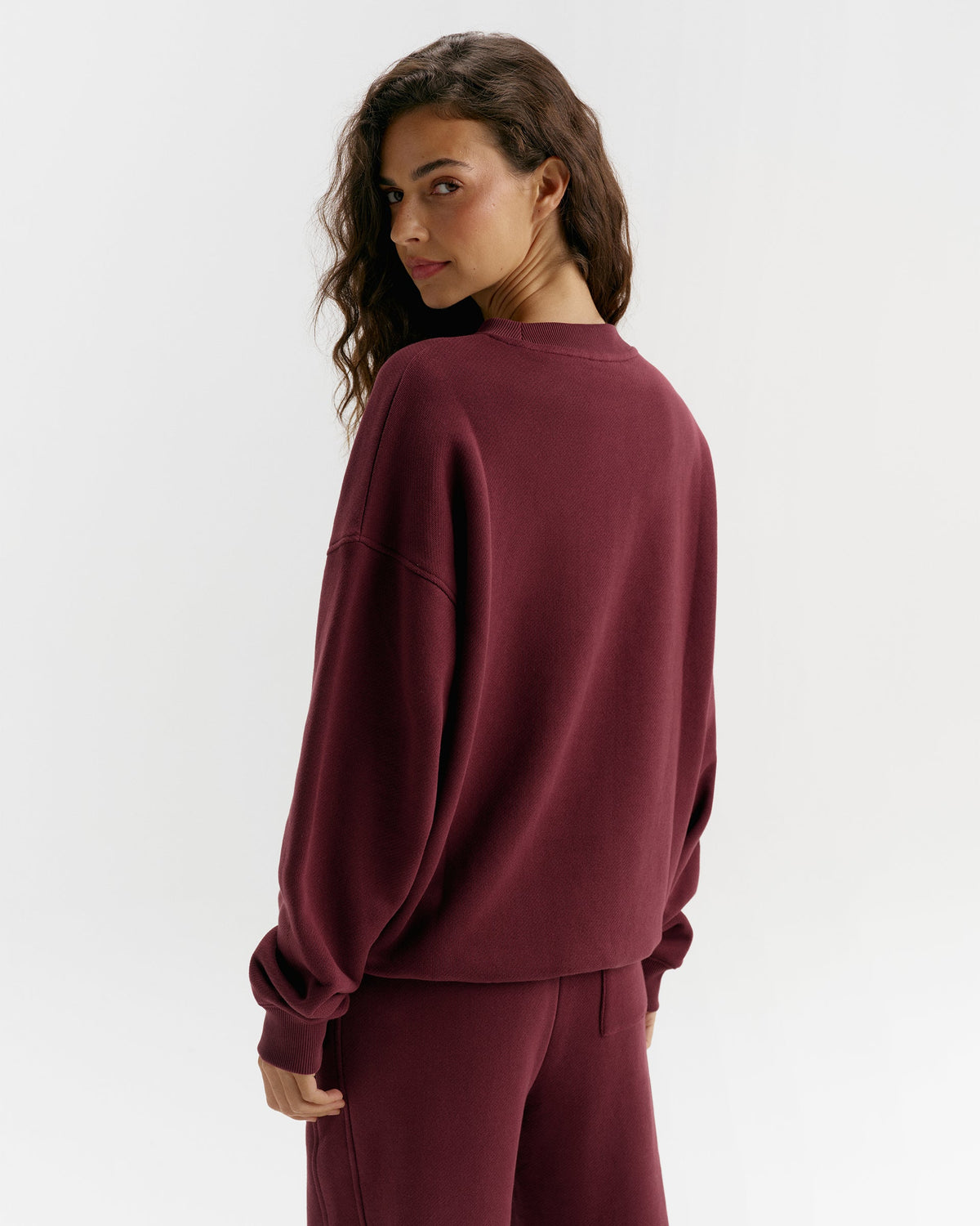 Classic Oversized Sweatshirt - Damson