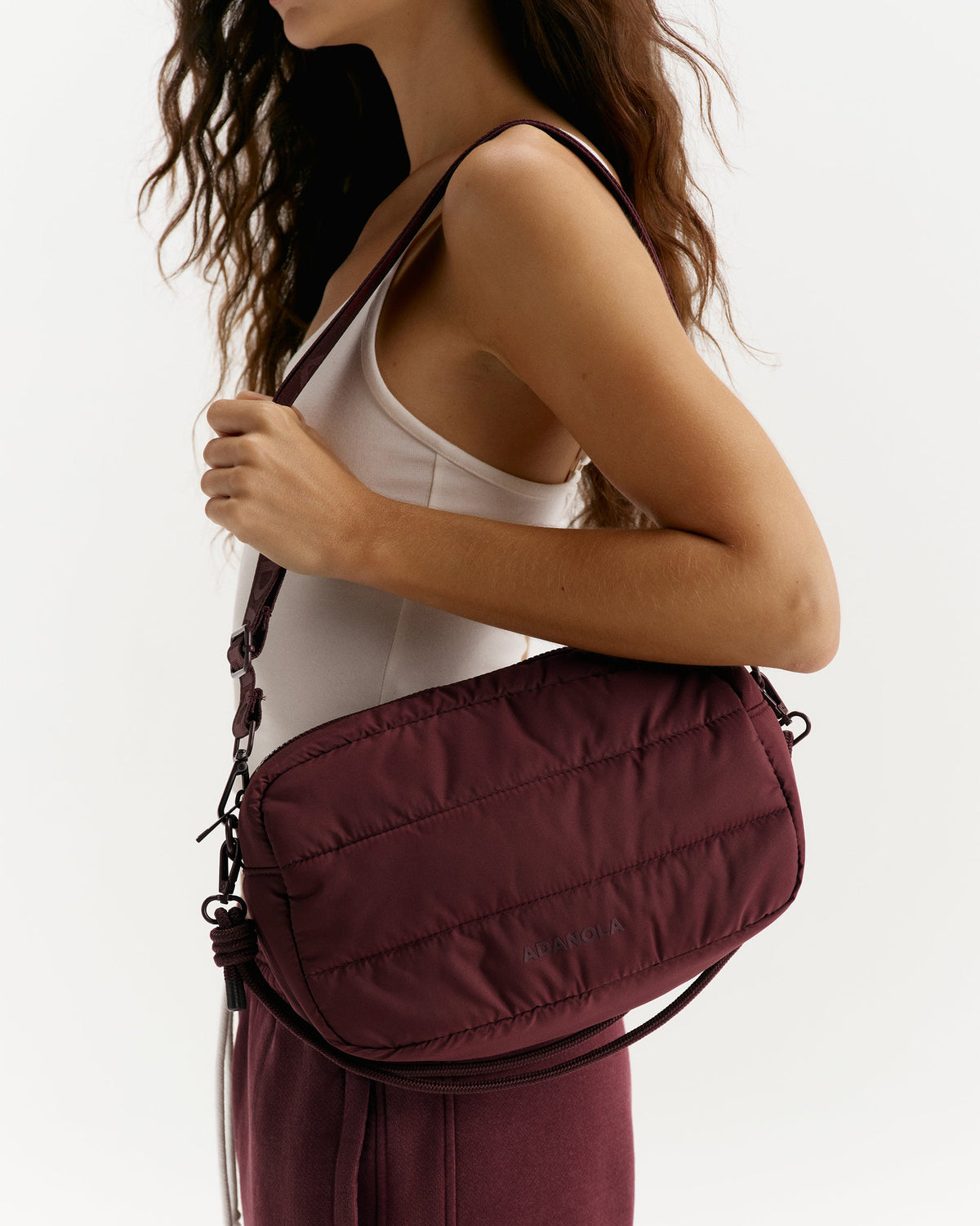 Branded Multi-Strap Bag - Damson