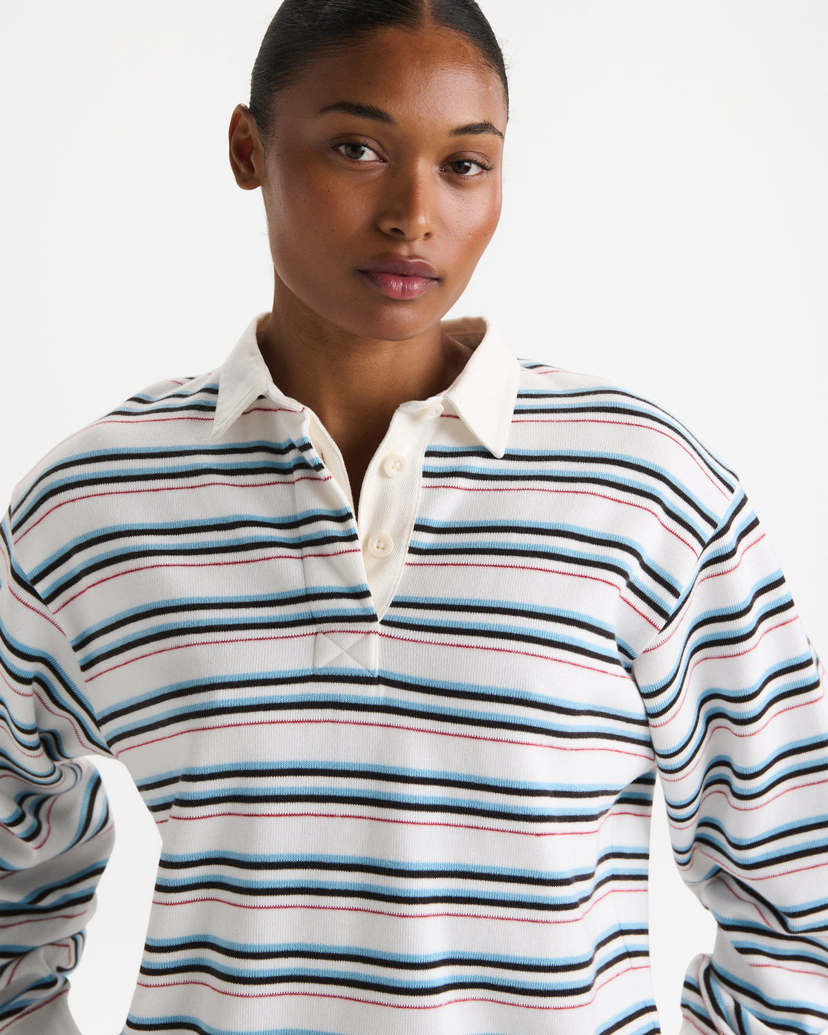 Oversized Rugby Sweatshirt - Airy Blue