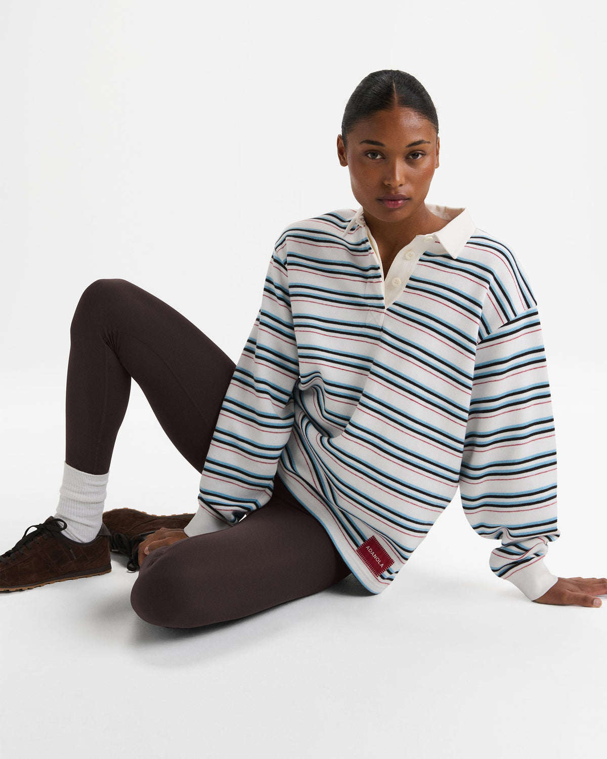 Oversized Rugby Sweatshirt - Airy Blue