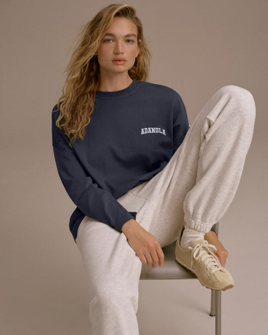 Drop Shoulder T-shirt - Midnight Blue