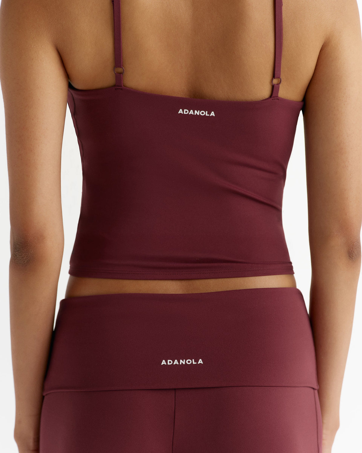 Skinny Strap Yoga Top - Damson