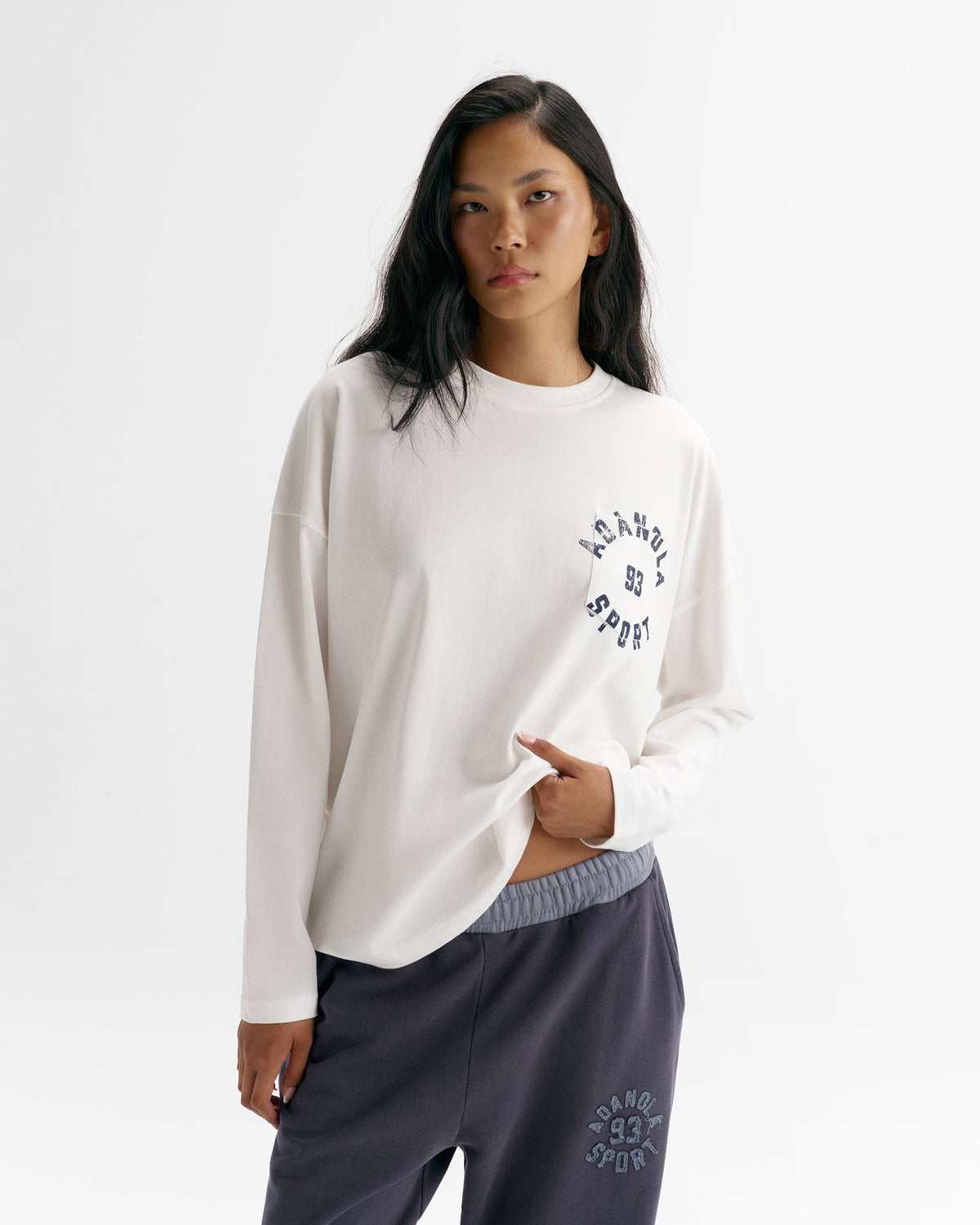 Oversized Long Sleeve T-shirt - Marshmallow White