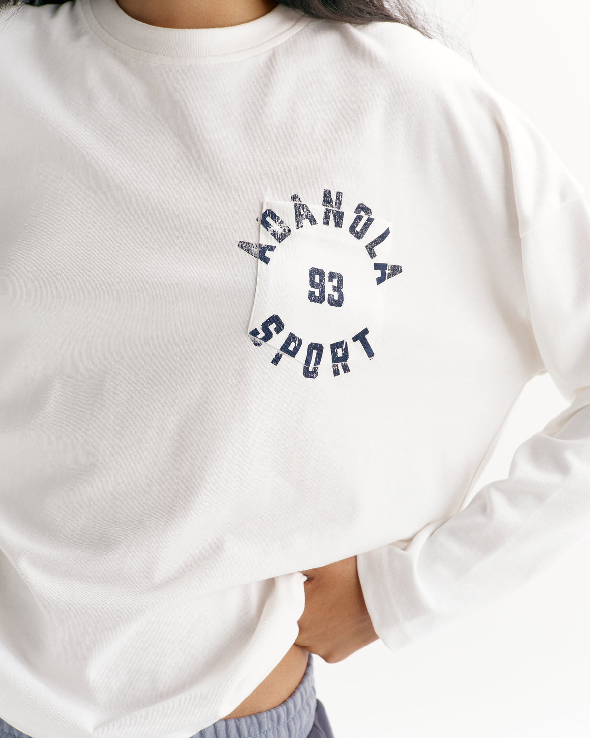 Oversized Long Sleeve T-shirt - Marshmallow White