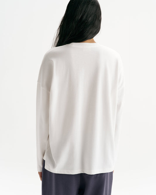 Oversized Long Sleeve T-shirt - Marshmallow White