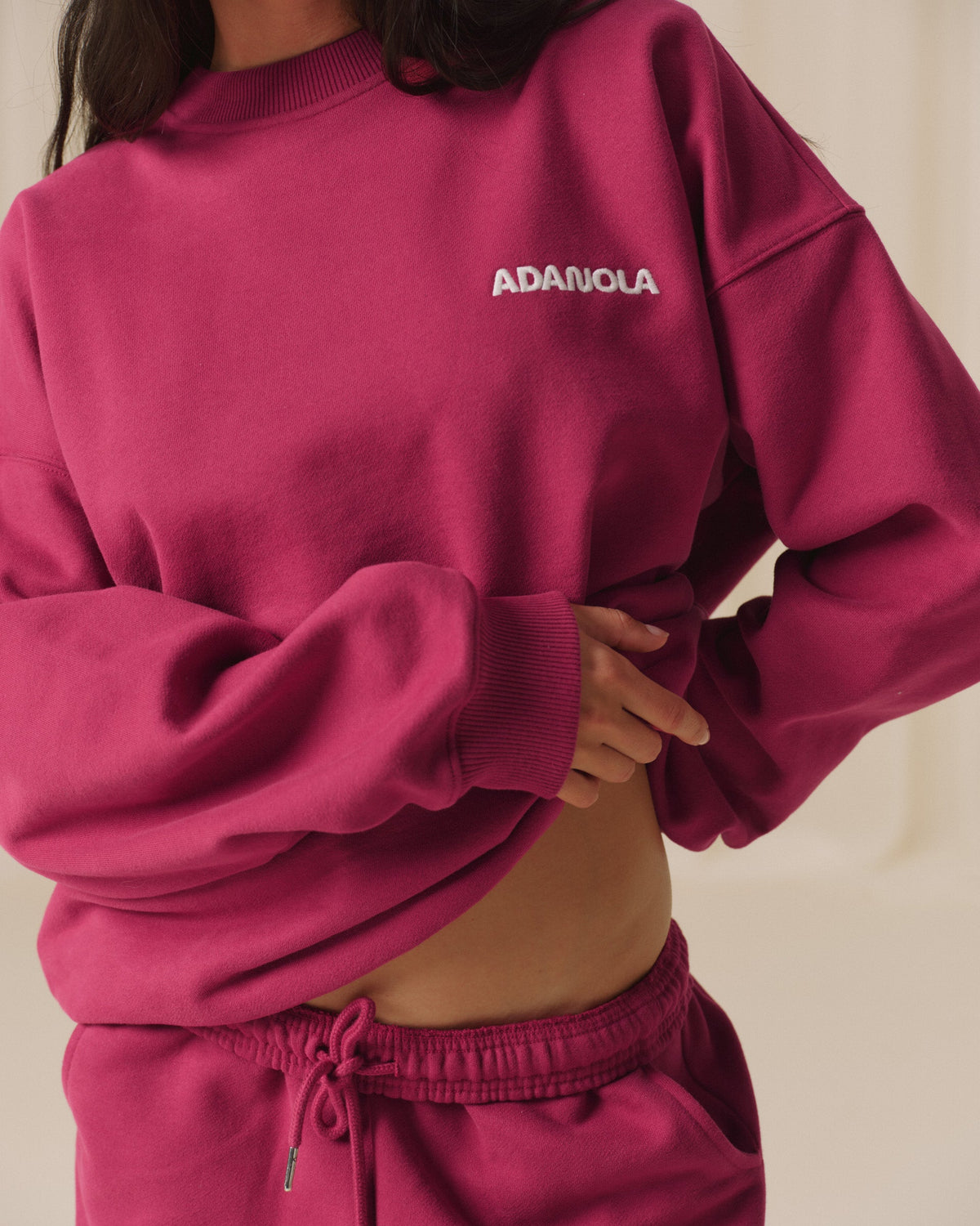 Oversized Sweatshirt - Berry Red
