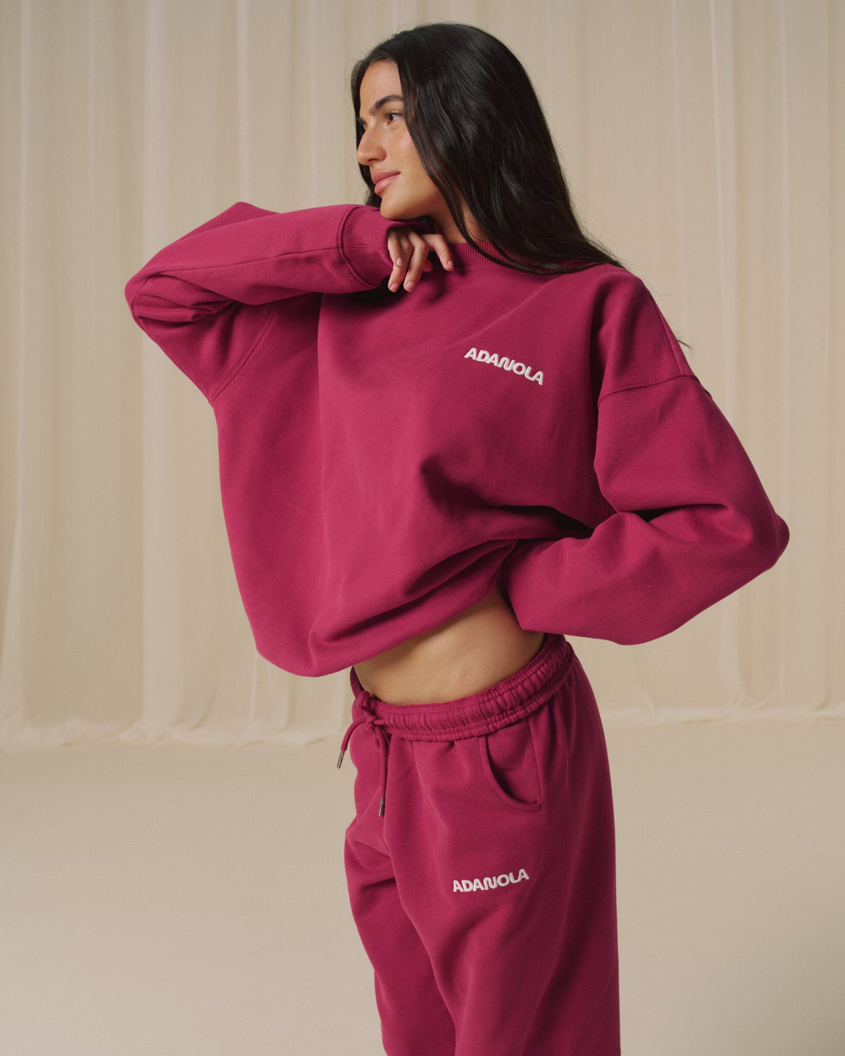 Oversized Sweatshirt - Berry Red