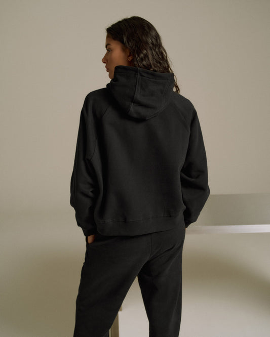 Loose Fit Hoodie - Black