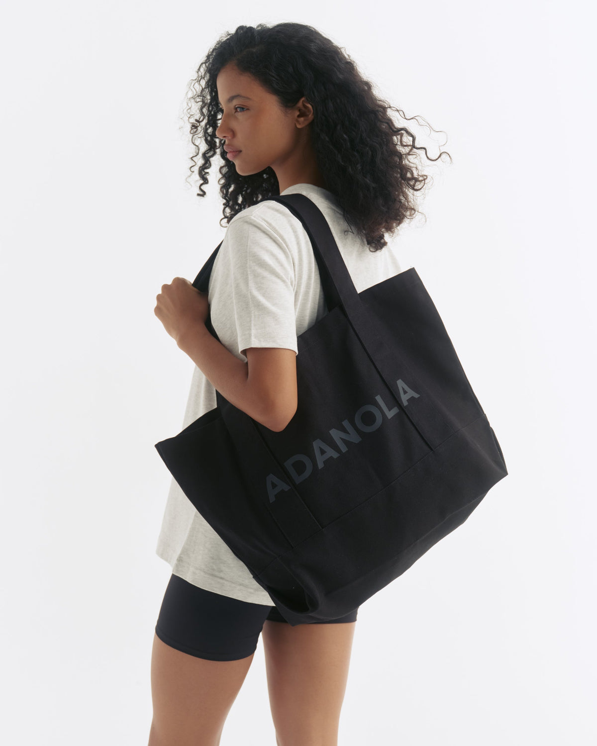 Branded Canvas Tote Bag - Black