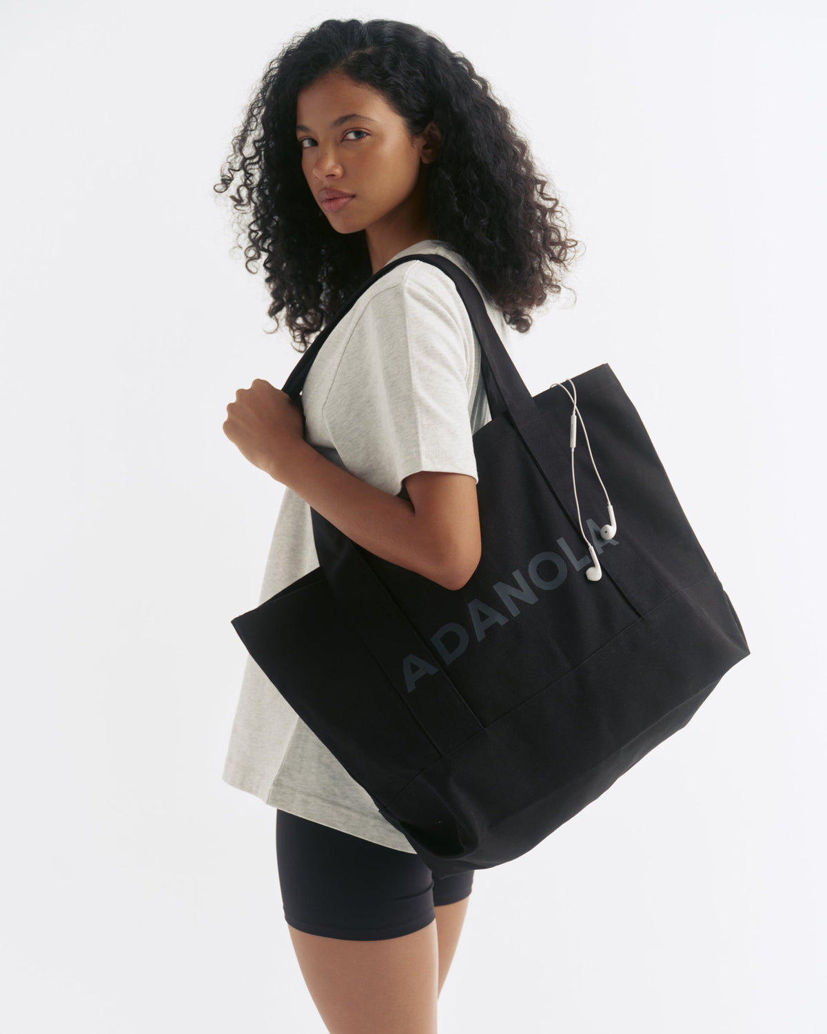 Branded Canvas Tote Bag - Black