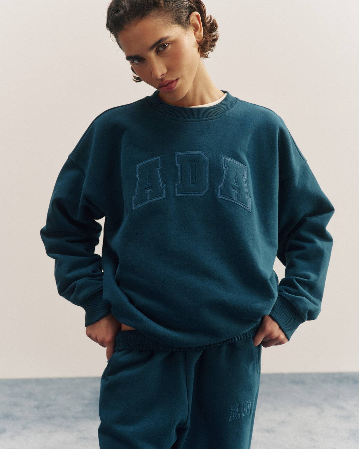 Oversized Sweatshirt - Teal Blue