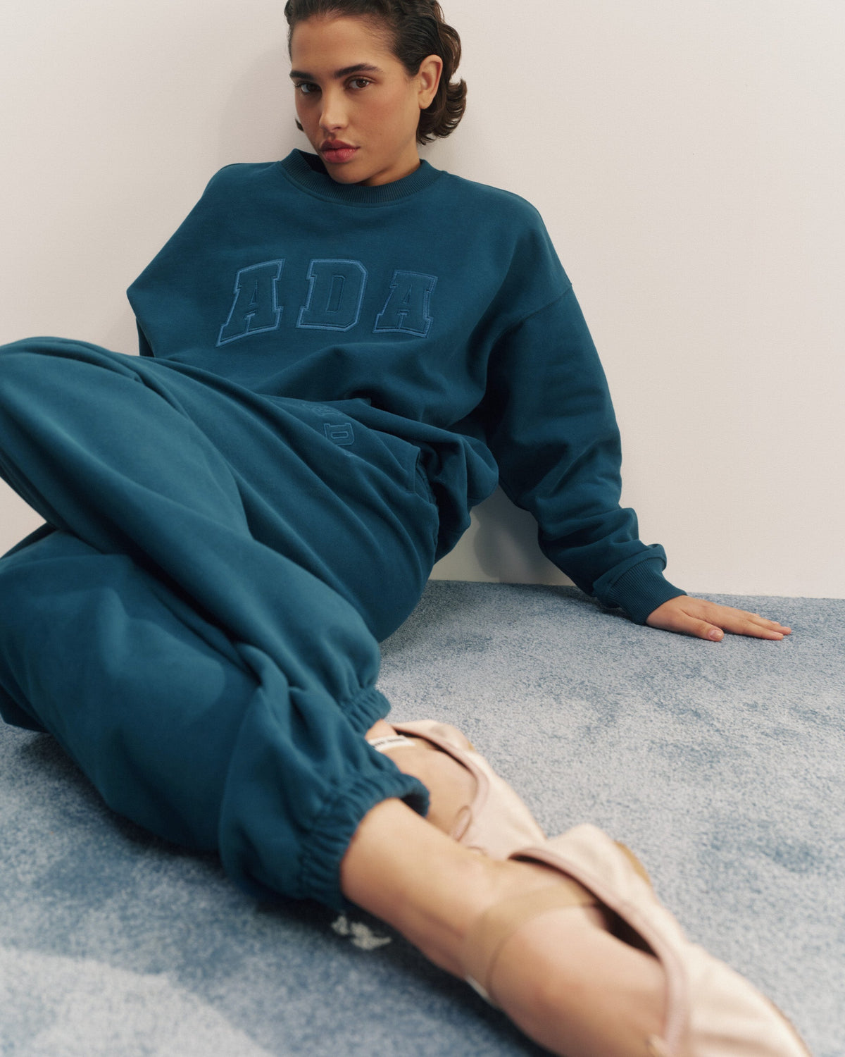 Oversized Sweatshirt - Teal Blue