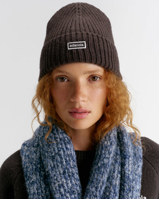 Rib Knit Beanie - Coffee Bean