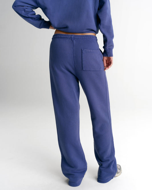 Vintage Straight Leg Sweatpants - Petrol Blue