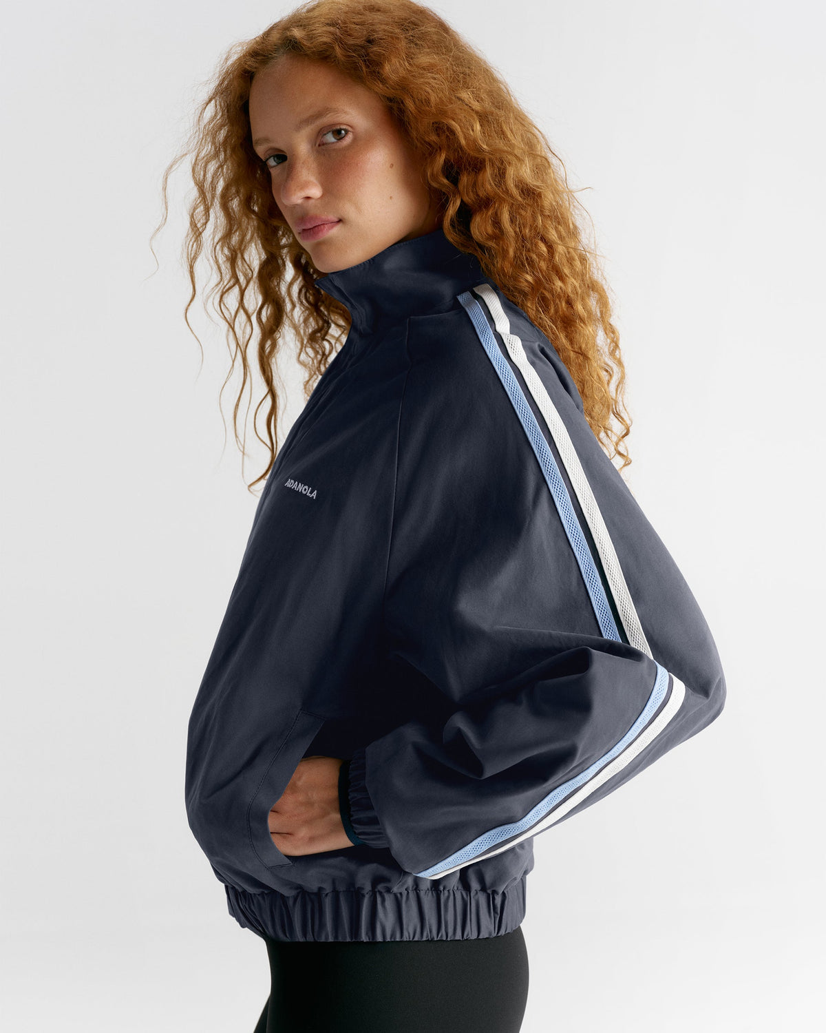 Stripe Detail Track Jacket - Midnight Blue