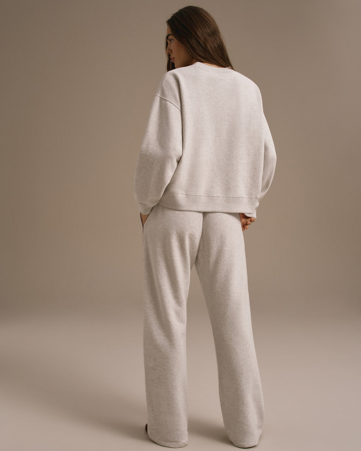 Loose Fit Sweatshirt - Light Grey Melange