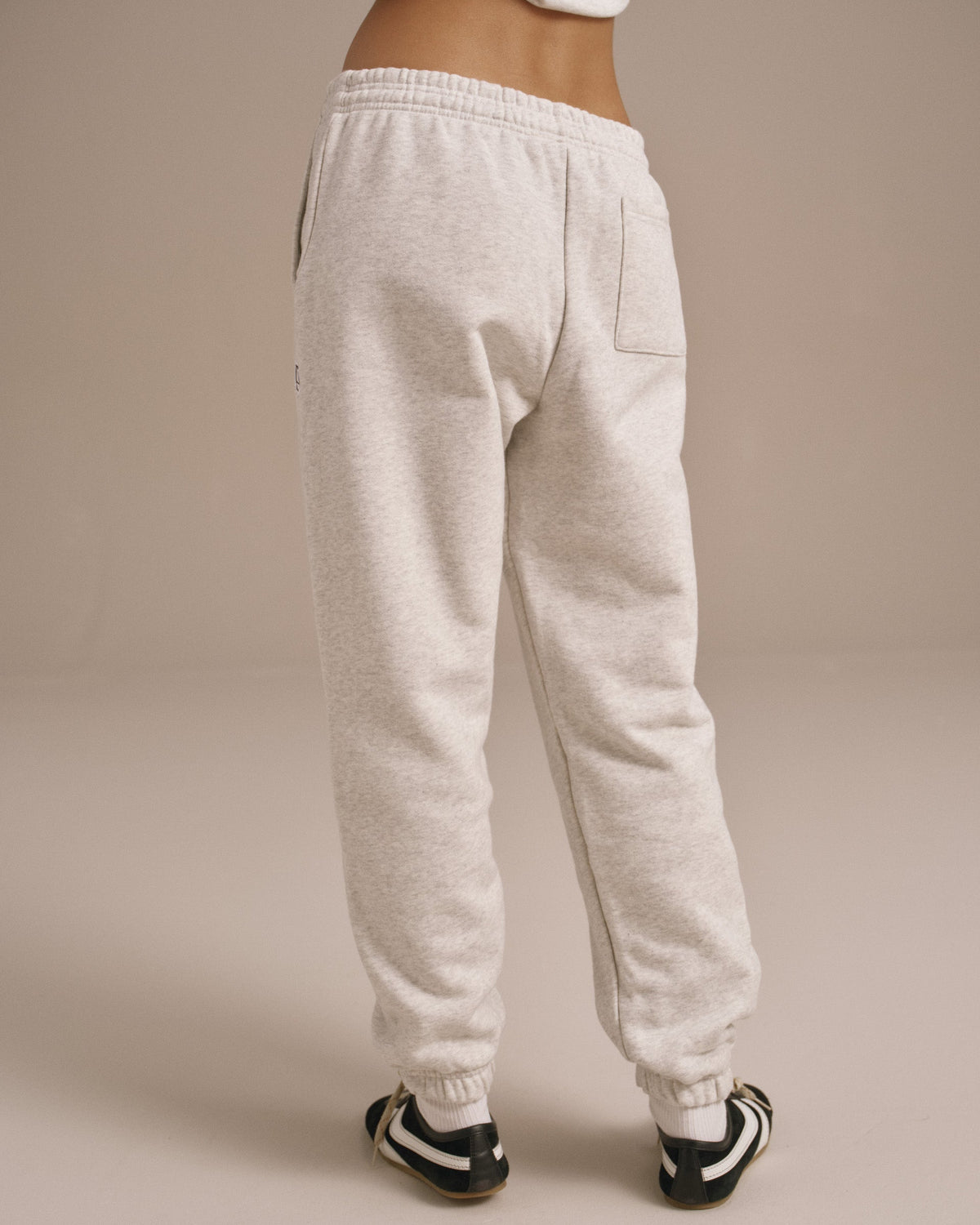 ADA Cuffed Sweatpants - Light Grey Melange