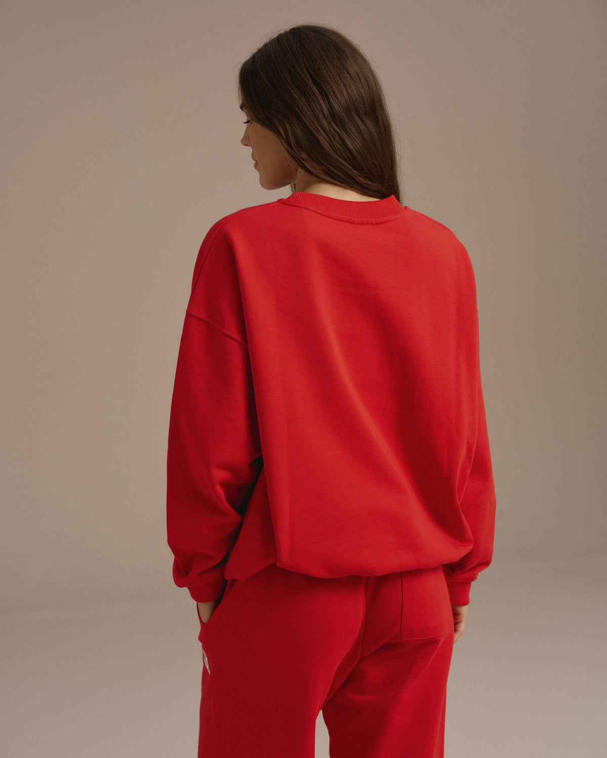 Oversized Sweatshirt - Classic Red
