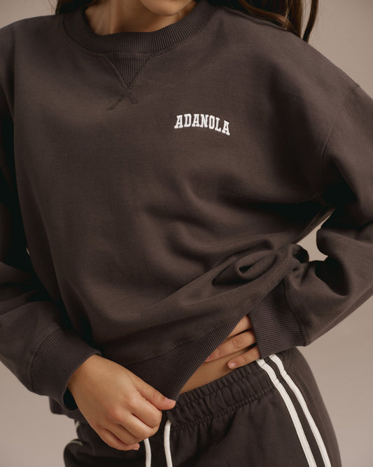 Loose Fit Sweatshirt - Coffee Bean