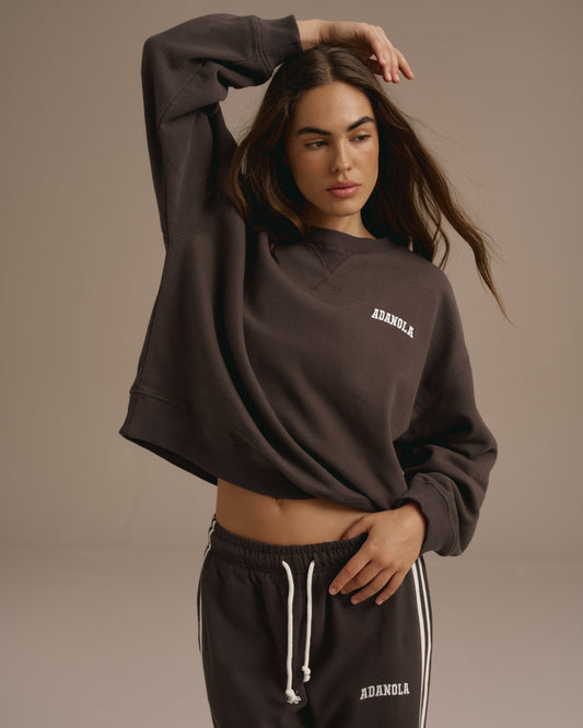 Loose Fit Sweatshirt - Coffee Bean