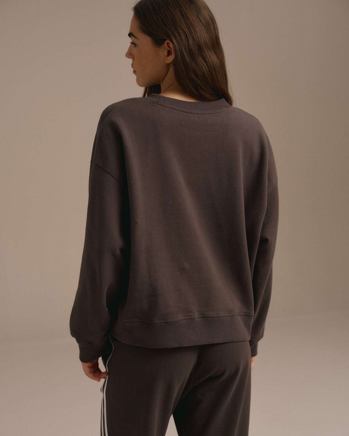 Loose Fit Sweatshirt - Coffee Bean
