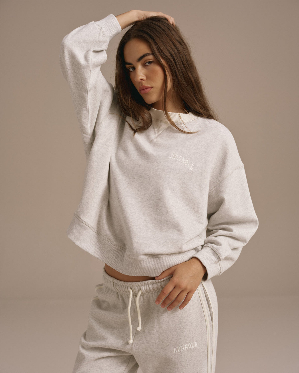 Loose Fit Sweatshirt - Light Grey Melange