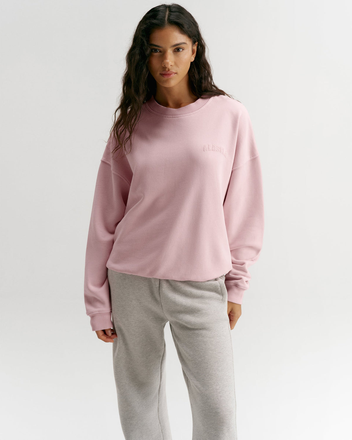 Oversized Sweatshirt - Soft Pink