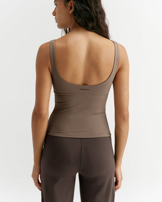 Ultimate V-Neck Top - Dusty Brown